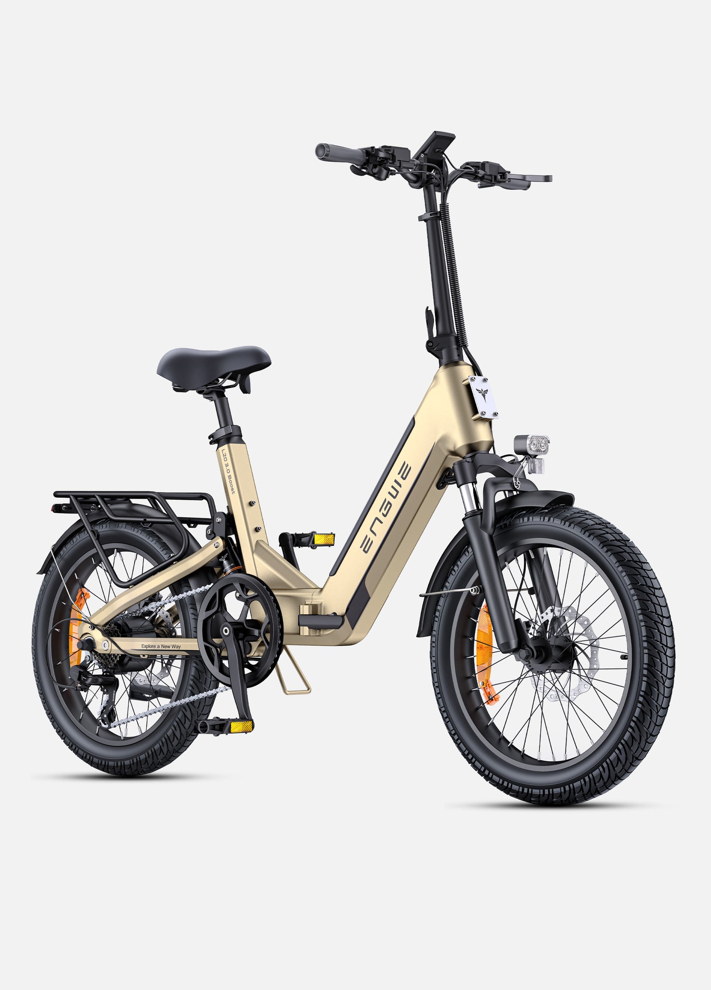 ENGWE L20 3.0 BOOST Folding Electric Bike – Full Suspension City E-Bike (EU Version)