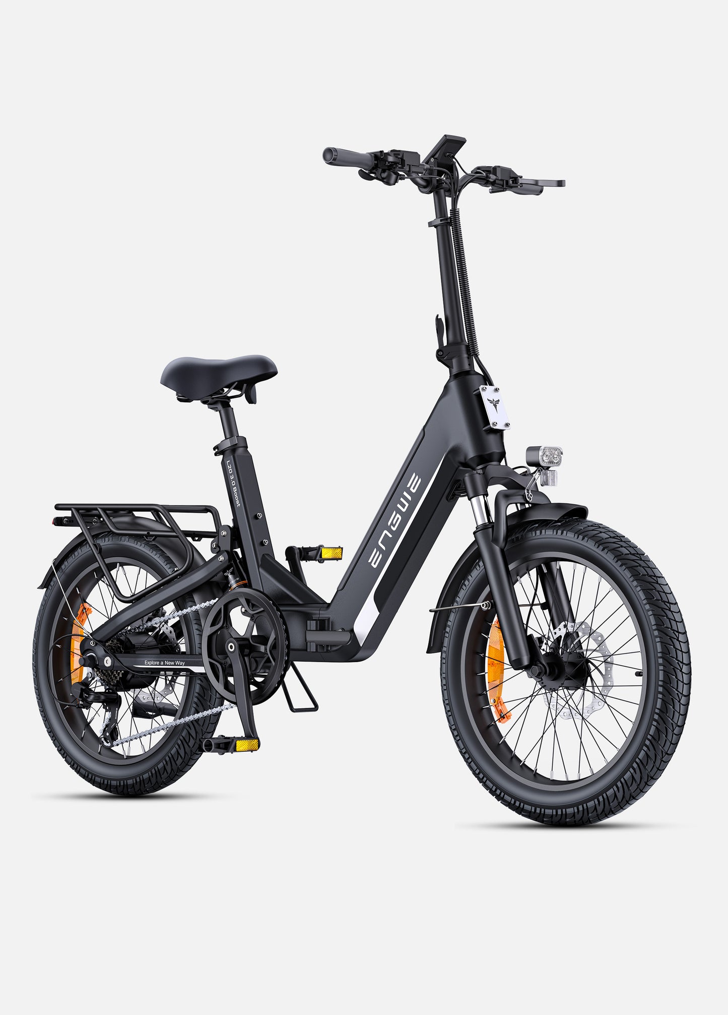 ENGWE L20 3.0 BOOST Folding Electric Bike – Full Suspension City E-Bike (EU Version)