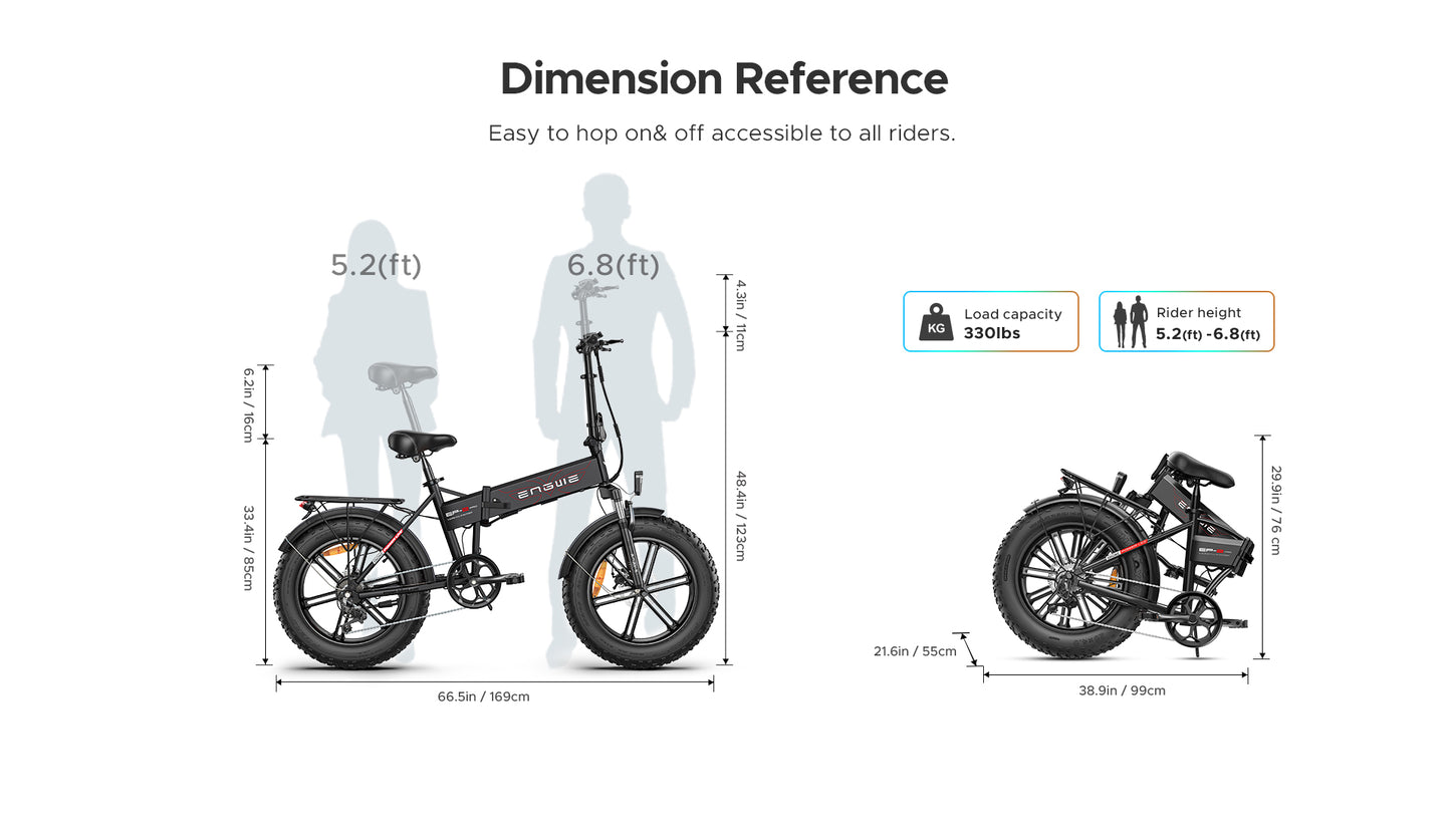 ENGWE EP-2 Pro Folding Electric Bike – 250W EU Version